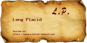 Leng Placid névjegykártya